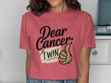 Cancer fighting t-shirt, Dear Cancer I Win Tee, Cancer Awareness, Thumbs Up, Motivational Shirt, Inspirational, Fight Cancer T-Shirt thumbnail 7