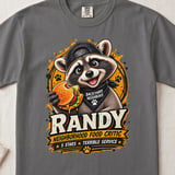 Randy Food Critic Raccoon Tee thumbnail 4