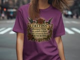 Tattoo T Shirt, National Tattoo Day Tee, Funny Adulting Gift, Bird and Rose Design, Tattoo Art Shirt, T Shirt for Sticker Lovers thumbnail 3