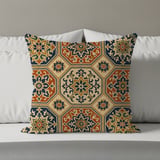 Moroccan Tile Pillow Case | Bohemian Throw Pillow Cover | Accent Cushion Cover for Sofa | Global Decor Pillow Cases thumbnail 8