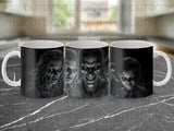 Horror Face Mug Wrap Halloween Sublimation Design Creepy Zombie Digital Download Scary Spooky PNG 11oz 15oz Mug Wrap thumbnail 9