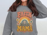 Faith Filled Mama Retro Christian Design | Groovy Rainbow Cross Digital Graphic | Vintage Style Spiritual Other thumbnail 13