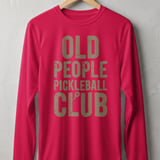 Pickleball Sport-Tek Long Sleeve Tee, Old People Pickleball Club, Performance Sun Shield Shirt thumbnail 8