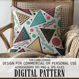 Retro Memphis Geometry Digital Size Bundle Png thumbnail 5