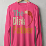 Pickleball Sport-Tek Long Sleeve Tee, The Dink Father, Lightweight Moisture Wicking Sun Shield Shirt thumbnail 2