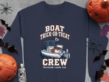 Boat Trick Or Treat Crew Dockside Candy Run Halloween Boating Graphic Crewneck Sweatshirts thumbnail 8