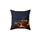 Grand Wagoneer Pillows, Campfire at Night Pillow Cases, Waggy Car Cushions, Lake Cabin Decor, Outdoor Adventure Decor, Starry Night Art thumbnail 3