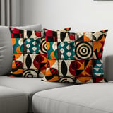 Abstract Geometric Pattern Velveteen Blanket, Woven Blanket, Throw Pillows - Modern Mid-Century Home Decor Gift thumbnail 16