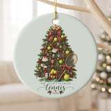 Tennis Christmas Ornament 2026 Keepsake, Preppy Holiday Tree Decor, Tennis Player Coach Gift, Sport Lover Christmas Tree Hanging Decoration thumbnail 1
