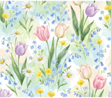 Digital Floral Pattern Bundle, Watercolor Flower Design, Spring Flowers, Daisy, Tulip, Forget Me Not, Digital Paper, Seamless Pattern thumbnail 8