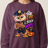 I've Seen Worse Officer Hoot the Owl Sweatshirt thumbnail 13