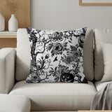 Gothic Toile Halloween Woven Blanket, Vintage Dark Academia Throw Pillow & Tapestry Blanket, Spooky Victorian Botanical Pumpkin Home Decor thumbnail 20