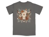 Artisan Floral Skull T-Shirt thumbnail 1