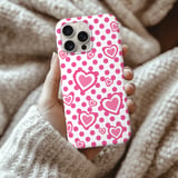 Pink Heart Tough Phone Case Coquette Polka Dot Cute Girly Aesthetic Trendy Y2K Lover Girl Gift for Her Retro Romantic Phone Cover thumbnail 2