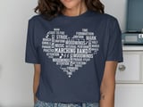 Marching Band Heart Word Cloud T-Shirt thumbnail 9