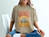 Faith Filled Mama Retro Christian Design | Groovy Rainbow Cross Digital Graphic | Vintage Style Spiritual Other thumbnail 9
