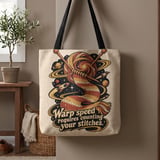 Warp Speed Counting Stitches Tote Bag thumbnail 1