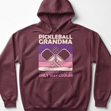 Pickleball Gildan Fleece Hoodie, Pickleball Grandma Like A Regular Grandma Only Way Cooler, Court Pullover thumbnail 3