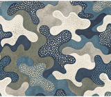 Abstract Digital Pattern Bundle, Dots Navy Blue, Seamless Repeat Pattern, Fabric Design, Commercial Use, Digital Paper, Print on Demand thumbnail 8