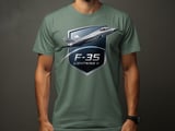 F-35 Lightning II Shirt, Stealth Fighter Jet T-Shirt, Military Aviation Graphic Tee, Air Force Pilot Crest Top, Aviation Enthusiast Gift thumbnail 1