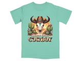 Desert Sunset Cowboy Skull T-Shirt thumbnail 9