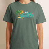 On Vacation Shirt, Tropical Palm Tree Beach T-Shirt, Summer Travel Tee, Getaway Holiday Gift for Her, Family Trip T-Shirts thumbnail 6