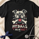 Pitbulls Are My Kids Tee | Pit Bull Mom Shirt | Pittie Lover Gift | Dog Mom Apparel thumbnail 1