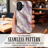 Purple Marble Gold Veins Tumbler Design, Digital Paper, Floral Watercolor Background, Junk Journal, Printable Png, Scrapbooking thumbnail 6