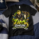 Tim Crocodile Youth Gaming T-Shirt, Kids Gamer Graphic Tee, Green Alligator Streetwear Shirt, Pixo League thumbnail 2