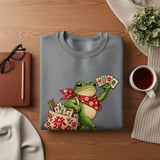 We Mahjong At Dawn Frog Print, Cute Mahjong Lover Gift, Retro Frog Illustration, Mahjong Player Wall Art, Game Night Decor Graphic thumbnail 17