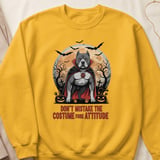 Vampire Pitbull Halloween Sweatshirt | Halloween Pittie Shirt | Pit Bull Lover Gift | Bully Breed Apparel thumbnail 3
