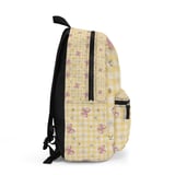 Pink Bow Gingham Backpack, Cute Coquette Aesthetic Spiral Notebook, Yellow Cottagecore Soft Girl School Bag, Preppy Teen Kawaii Book thumbnail 5