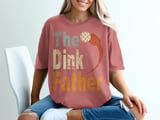 Pickleball Comfort Colors Shirt, The Dink Father, Retro Pickleball Dad Court Tee, Vintage Graphic Tee thumbnail 7