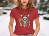 Swedish American Halloween Sweatshirt and T-shirts, Viking Skull Sweatshirt, Halloween Costume, Sweden Flag Eyes, Spooky Season Apparel thumbnail 3