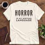 Horror Is My Writing Language Softstyle Tee thumbnail 3