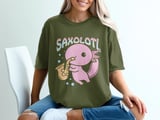 Saxolotl Axolotl Saxophone Graphic T-Shirt thumbnail 2