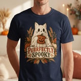 Purrfectly Spooky Ghost Cat Tee thumbnail 4