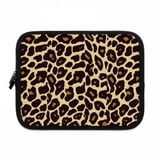 Chic Leopard Print Laptop Sleeve, Animal Print Accessory Pouch, Trendy Wild Jungle Pattern Tech Case thumbnail 2