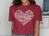 Marching Band Heart Word Cloud T-Shirt thumbnail 12