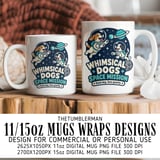 Whimsical Dogs Space Mission Mug Wrap thumbnail 1