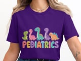 Pediatrics Dinosaurs Nurse T-Shirt: Cute Peds Crew Appreciation Tee thumbnail 6