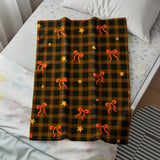 Cozy Plaid Bow Velveteen Blanket, Rustic Autumn Star Pattern Throw Pillow, Fall Woven Blanket, Halloween Home Decor Gift thumbnail 5