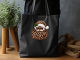 Black Santa Pocket Graphic, Leopard Print Christmas Santa Clipart, Cute African American Santa PNG, Trendy Holiday Cheetah Print Design thumbnail 20