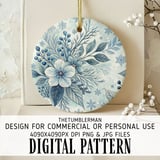 Winter Floral Tumbler Design, Watercolor Flower Digital Paper, Scrapbooking Paper, Printable Tumbler Png, Flower Junk Journal Pages Digital thumbnail 3