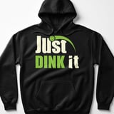 Pickleball Gildan Fleece Hoodie, Just DINK It, Soft Fleece Sportswear Court Pullover thumbnail 1