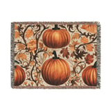 Autumn Pumpkin Blanket and Pillow, Fall Leaves Decor, Thanksgiving Throw Blanket, Seasonal Home Decor, Farmhouse Autumn Theme thumbnail 4