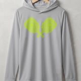 Pickleball Sport-Tek Performance Hood, Crossed Pickleball Paddles Mosaic Art Print, Lightweight Hoodie thumbnail 6