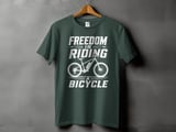 Freedom Is Riding a Bicycle | Electric Mountain Bike T-Shirt thumbnail 6