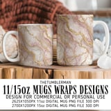 Rose Gold Marble Tumbler Design, Digital Paper Pack, Watercolor Floral Background, Printable PNG, Scrapbooking Paper, Junk Journal thumbnail 4