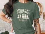 Rescued Is My Favorite Breed T-Shirt, Dog Lover Gift, Adopt Don't Shop Tee, Dog Mom Shirt, Animal Rescue Apparel, Pet Parent thumbnail 5